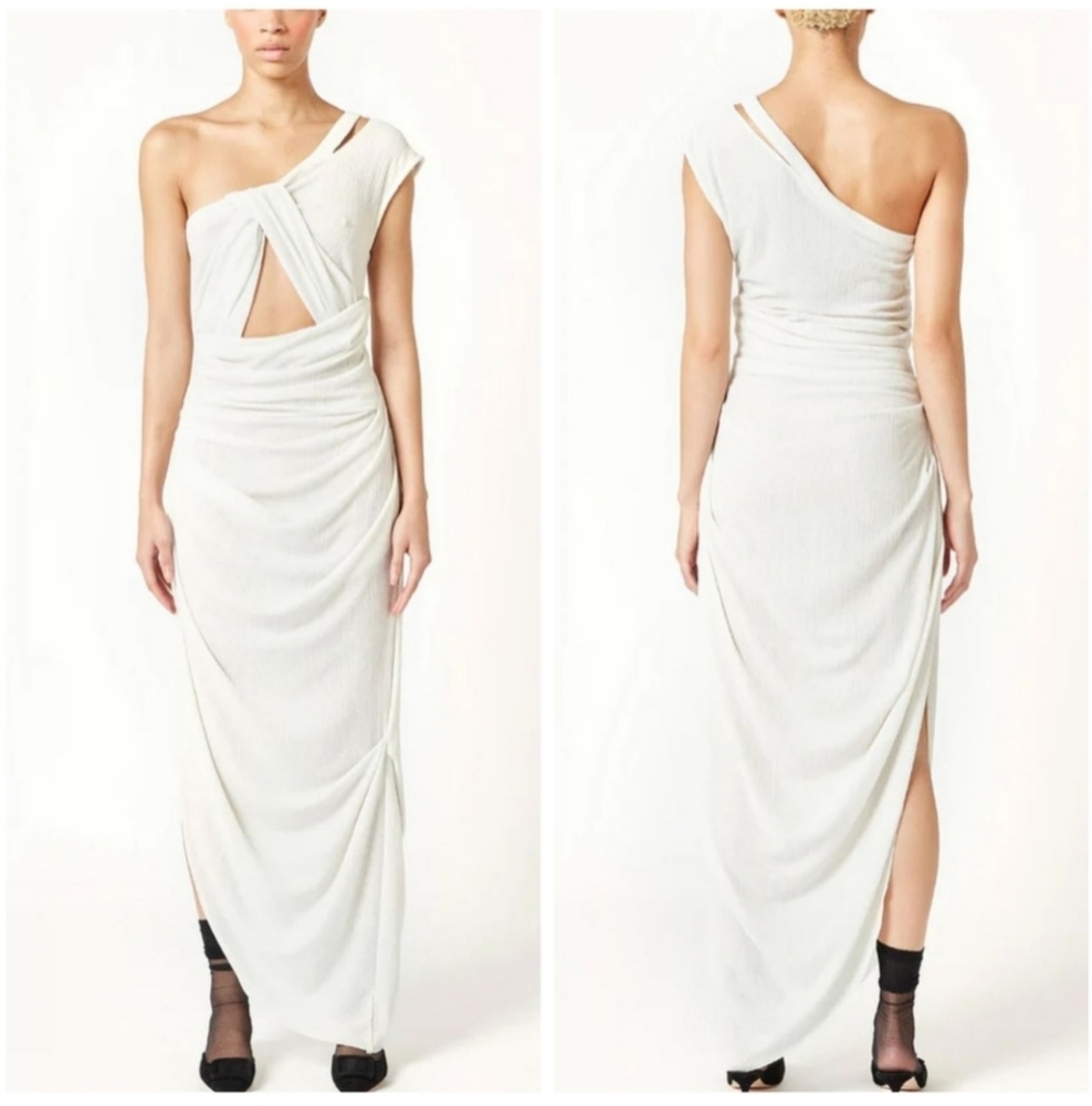 Elena Velez twisted chemise dress White 10 medium